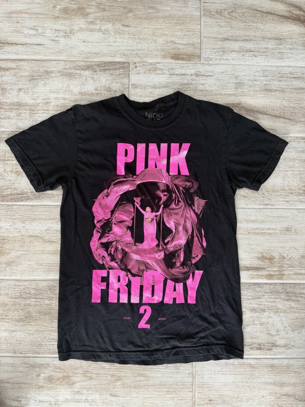 Nicki Minaj Pink Friday 2 World Tour Merch Shirt Black Official Concert Tee SM